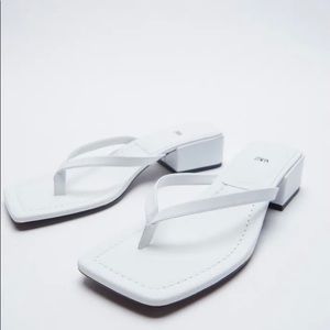 Zara Square Toe Heeled Sandals